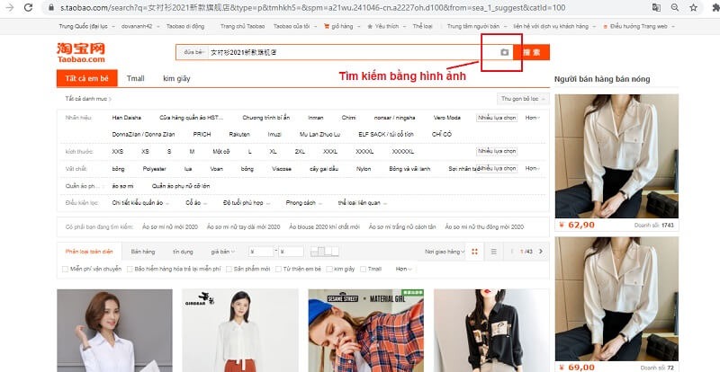 Hướng dẫn tìm hàng hot trend Taobao bằng hình ảnh