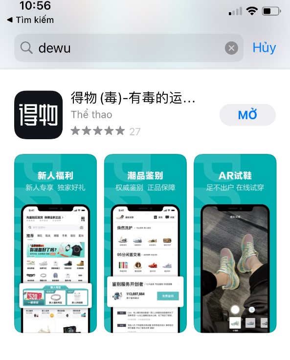Tải app mua hàng Dewu