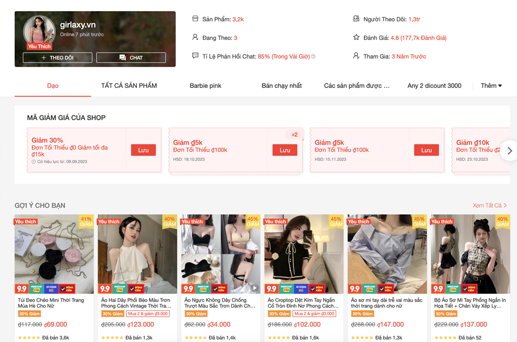 girlaxy.vn - Shop quần áo Taobao trên Shopee