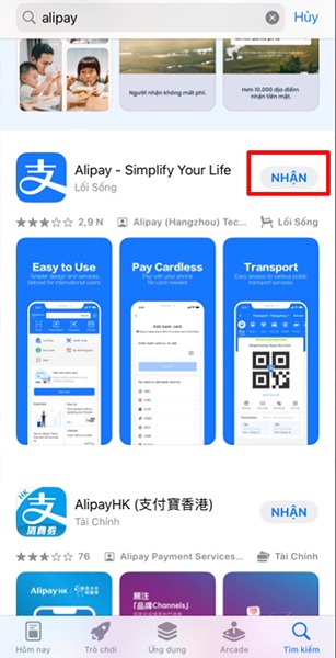 Tải ứng dụng Alipay về máy