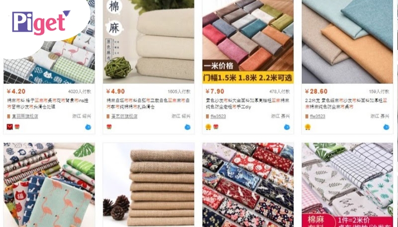 Nguồn hàng vải Trung Quốc trên Taobao