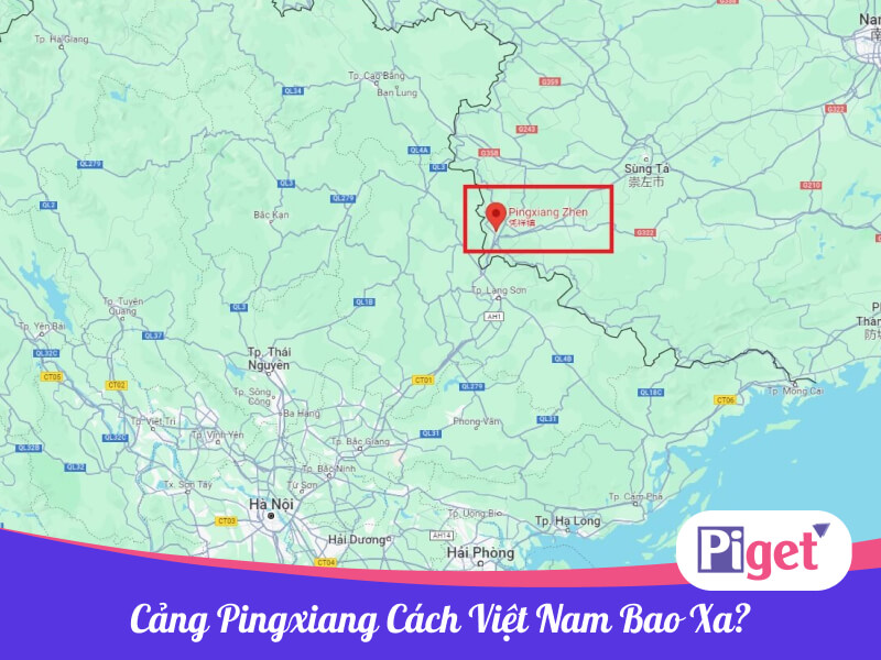 Cảng Pingxiang cách Việt Nam bao xa