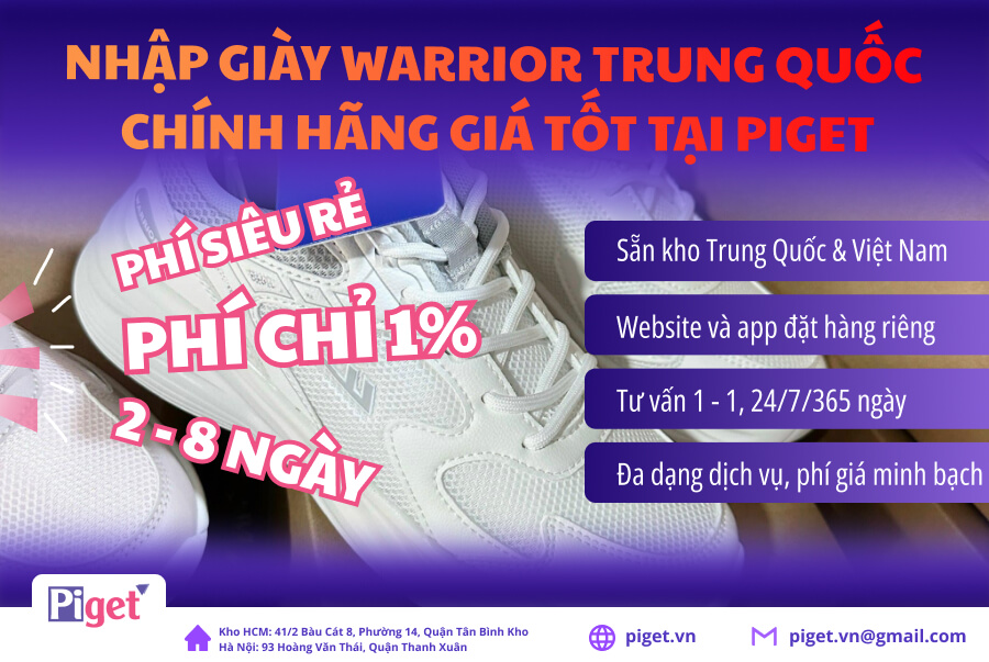 Dịch vụ nhập hàng giày Warrior Trung Quốc