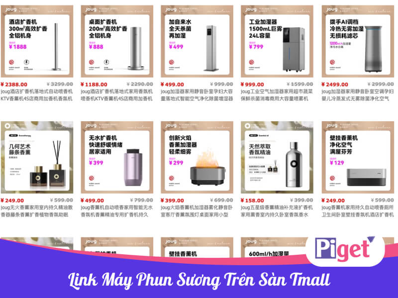 Link máy phun sương trên sàn Tmall