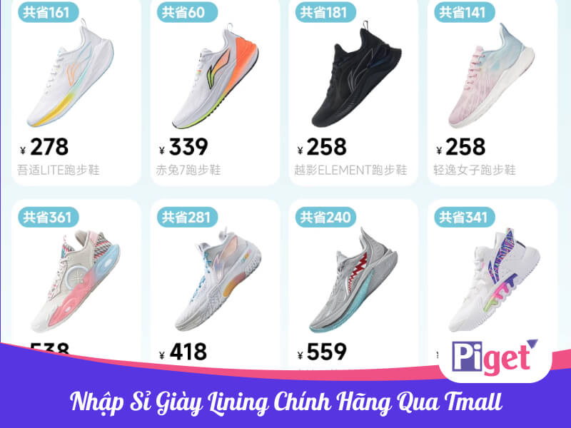 Nhập giày cầu lông Lining qua Tmall