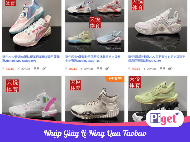 Nhập hàng giày Lining cầu lông qua Taobao