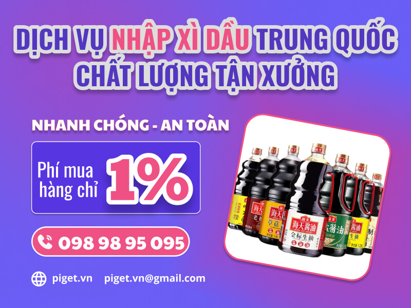 Dịch vụ nhập hàng xì dầu Trung Quốc