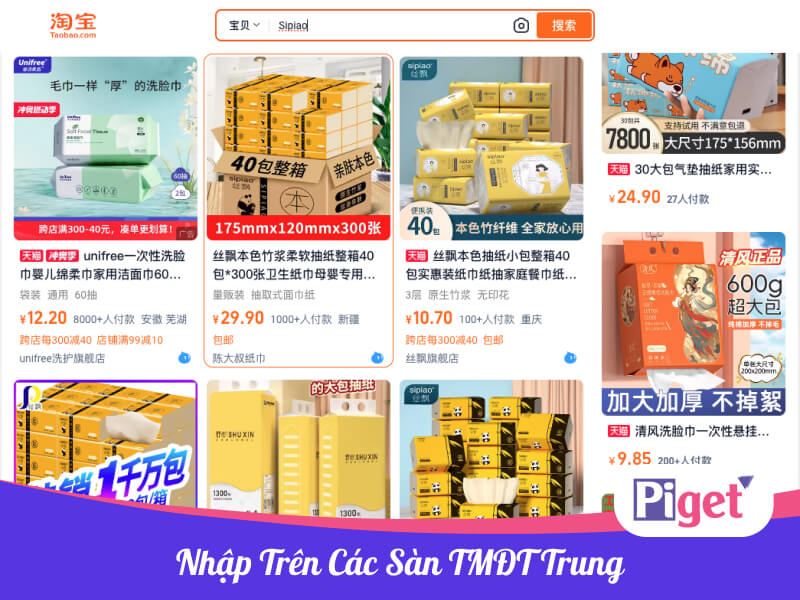 Nhập hàng giấy ăn gấu trúc trên sàn TMĐT