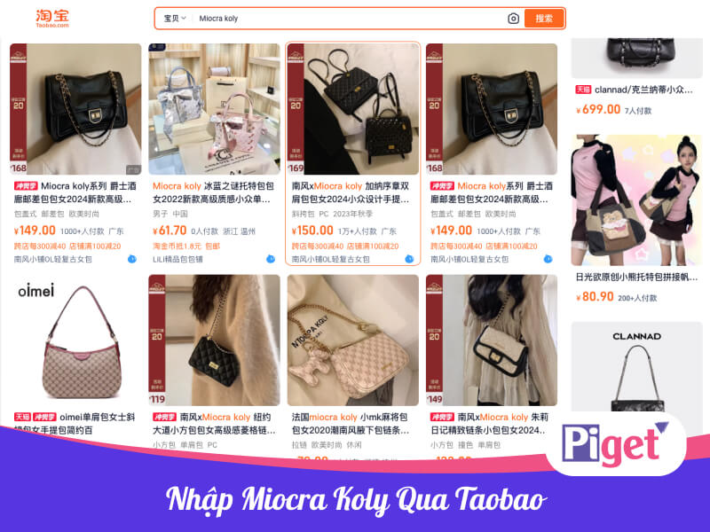 Nhập hàng Miocra Koly qua Taobao