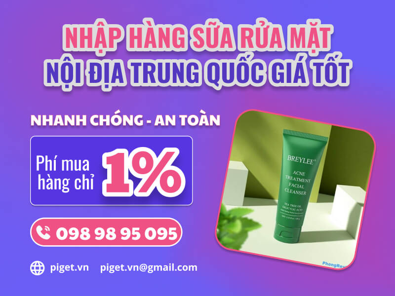 Dịch vụ nhập hàng sữa rửa mặt Trung Quốc