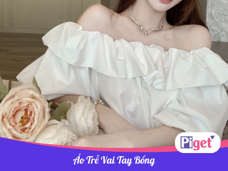 Áo trễ vai tay bồng