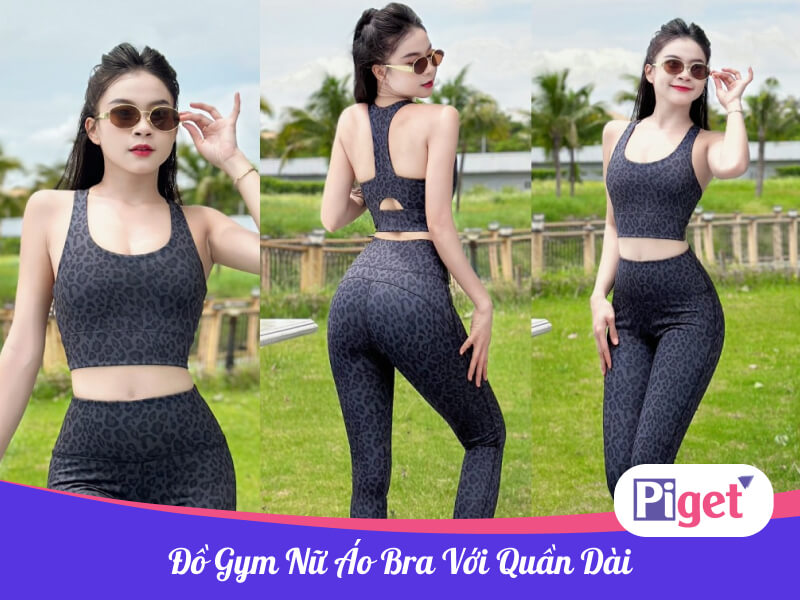 Đồ gym nữ áo bra với quần dài