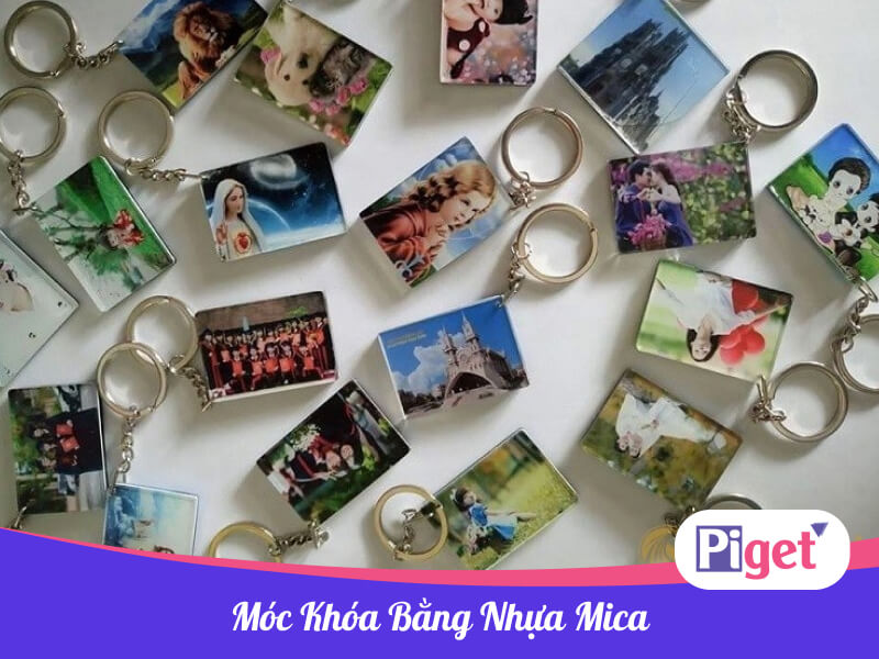 Móc khóa bằng nhựa Mica