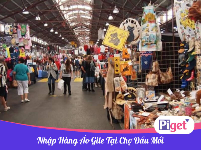 Nhập hàng áo gile tại chợ đầu mối