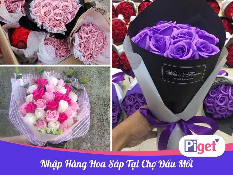 Nhập hàng hoa sáp tại chợ đầu mối