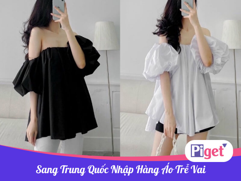 Sang Trung Quốc nhập hàng áo trễ vai