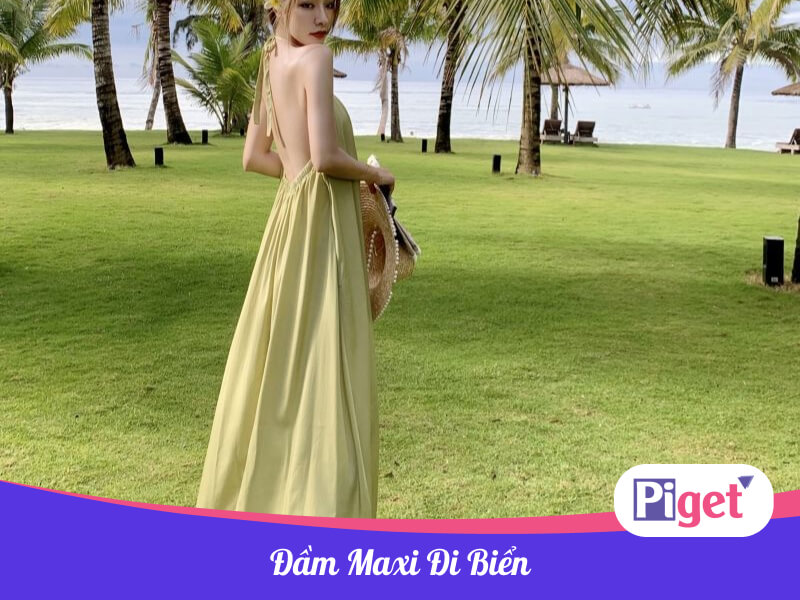 Đầm maxi đi biển