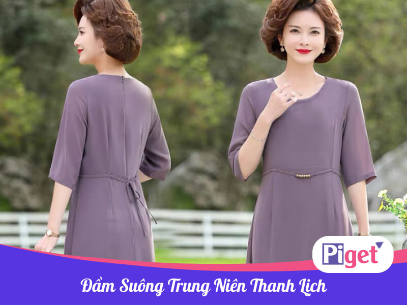 Đầm suông trung niên thanh lịch