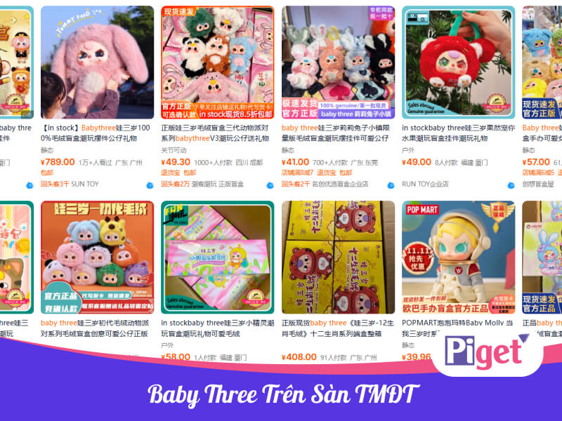 Nhập Baby Three trên sàn TMĐT