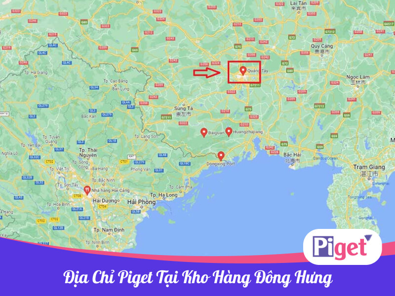 Địa chỉ Piget tại kho hàng Đông Hưng