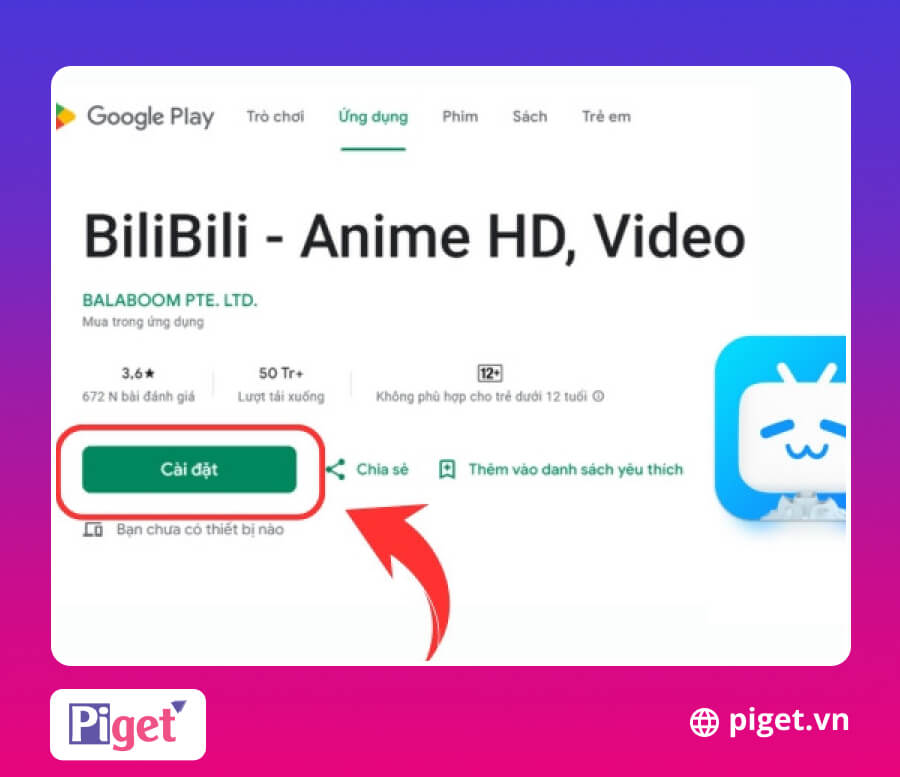 Tải bilibili trên Android